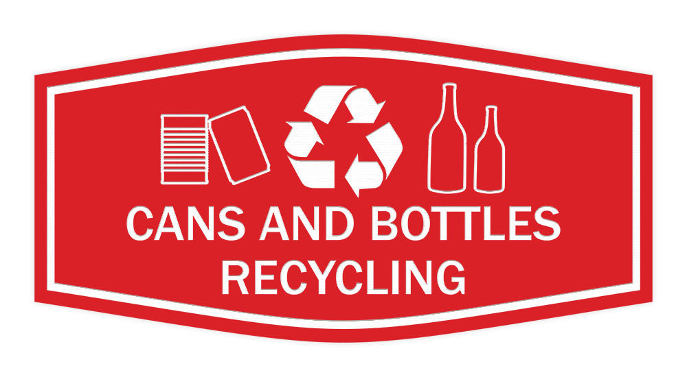 Fancy Cans and Bottles Recycling Wall or Door Sign