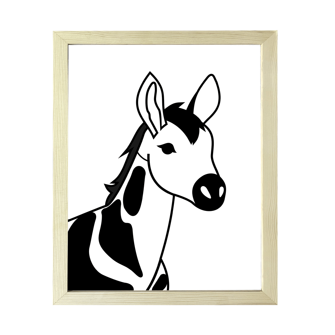 Designs ByLITA Okapi Outlined version, Wall Print Animals Art | Family Presents | Bedroom | Stylish Kindergarten Decor
