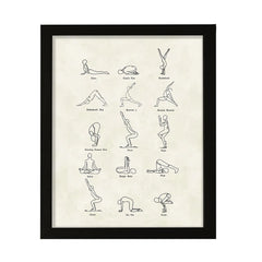 Yoga Poster, FRAMED Print Yoga Wall Art