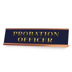 Signs ByLITA Probation Officer Gold Frame, Novelty Desk Sign (2x8?)