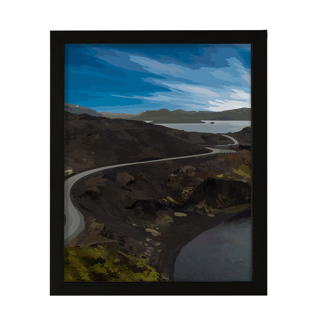 Designs ByLITA Starlight Coastal Road, Wall Print Art | Beautiful Flowers | Stylish Modern Decoration For The Home and Office