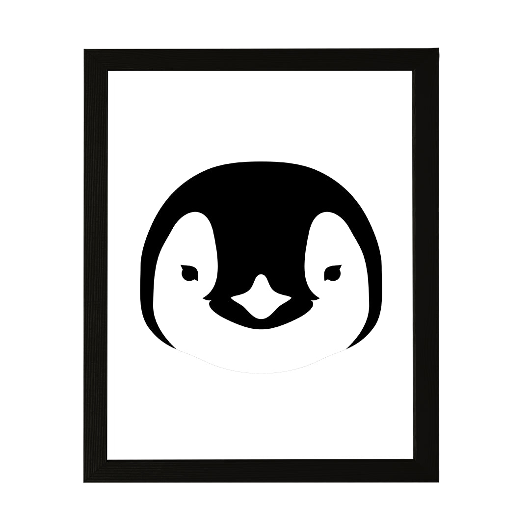 Designs ByLITA Penguin Outlined version, Wall Print Animals Art | Family Presents | Bedroom | Stylish Kindergarten Decor
