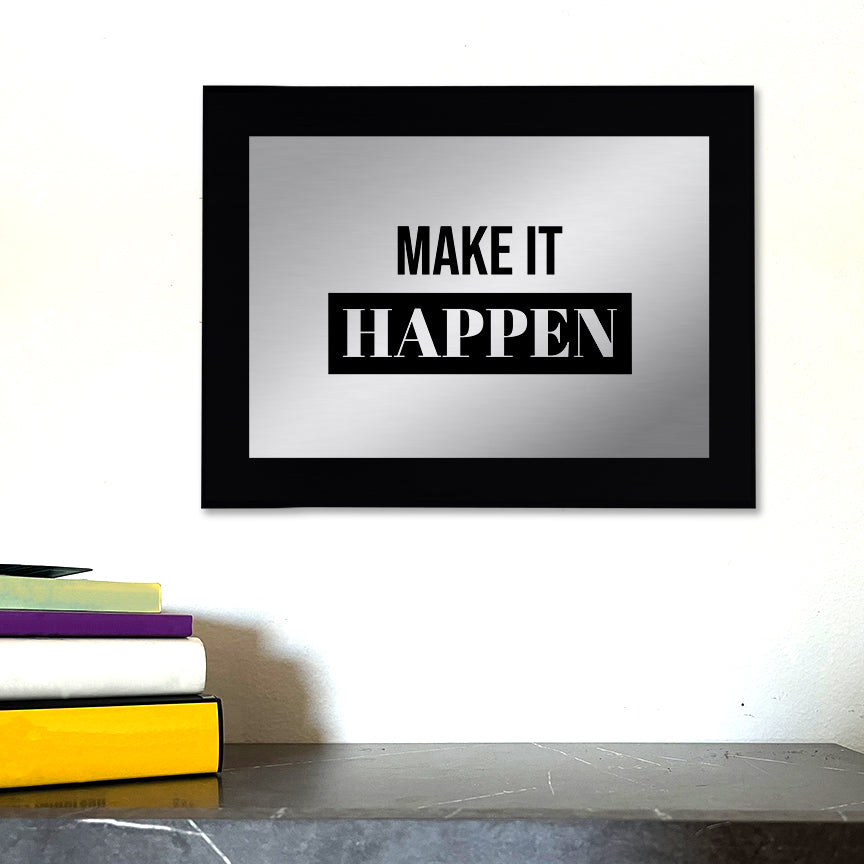 Make It Happen Decorative Wall Plaque | Easel Mount Option | Inspirational Affirmation Wall Art