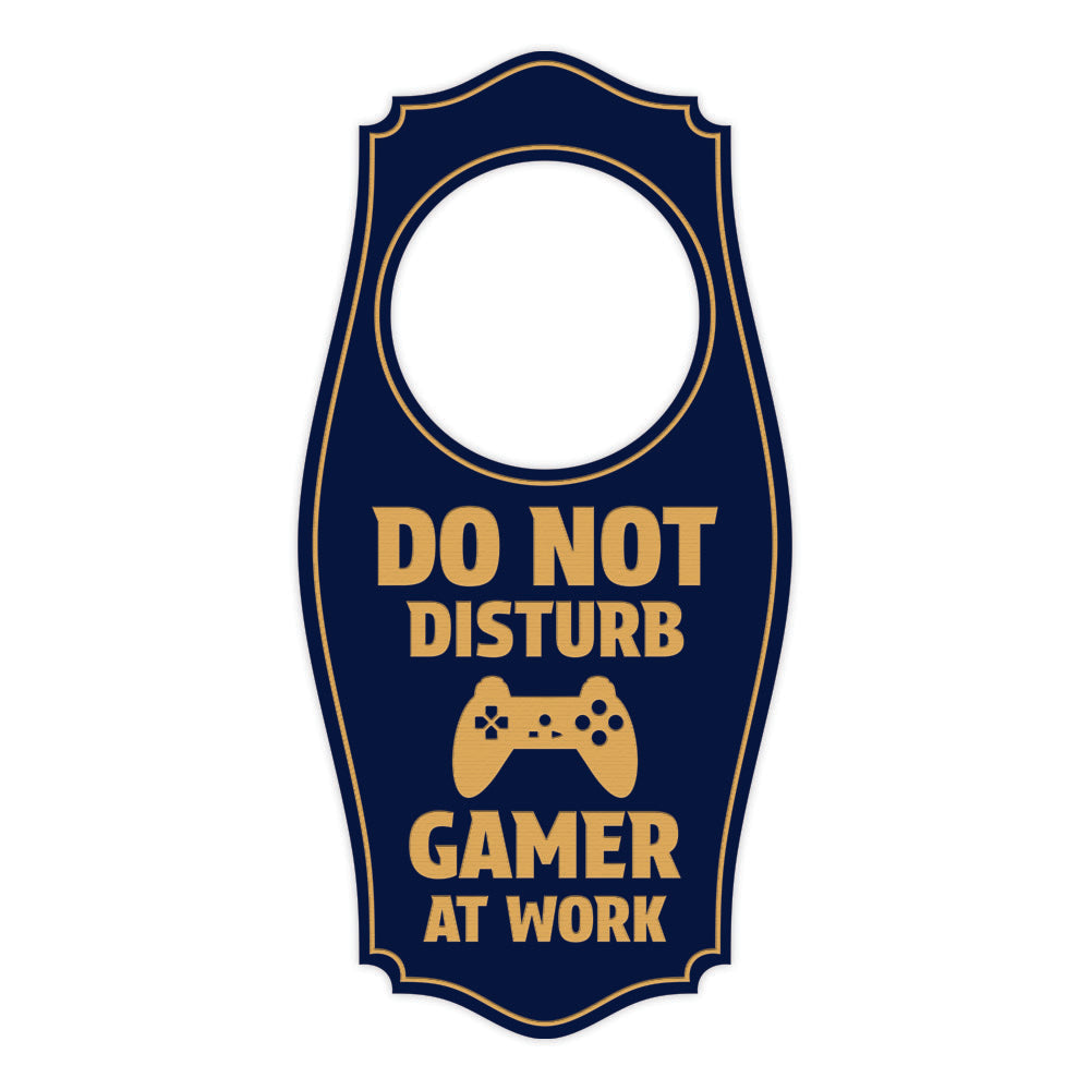 Do Not Disturb Gamer At Work Door Hanger | House or Business Door Sign