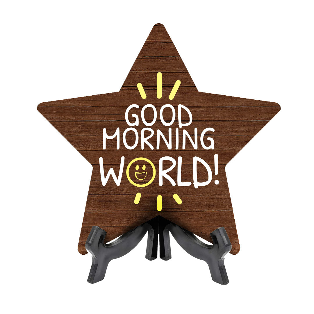 Good Morning Star Table Sign | Family and Faith Home Decor | Church And Home Table Signs