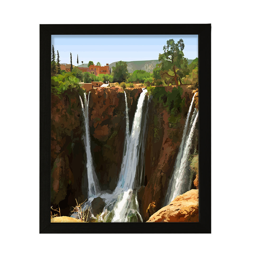 Designs ByLITA Tranquil Mediterranean Waterfall, Wall Print Art | Old Masterpieces | Stylish Modern Decoration For The Home and Office