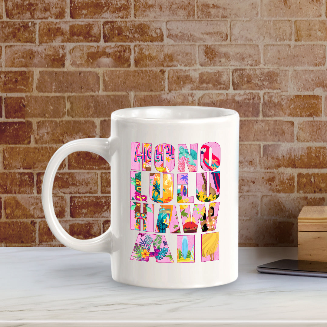 Honolulu, Hawaii 11oz Plastic or Ceramic Mug | American Cities Coffee Cups