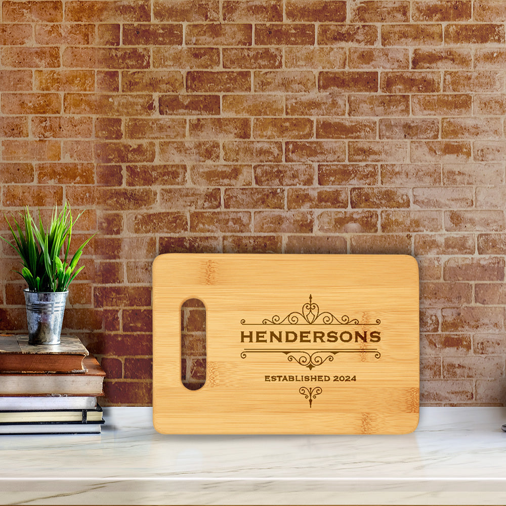 Designs ByLITA Personalized Bamboo Cutting Board, (9 Design Options), Customizable Kitchen Chopping Board (Multiple Sizes)