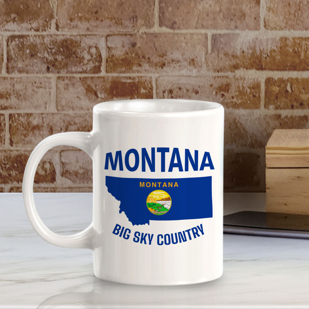 Designs ByLITA Montana: Big Sky Country 11oz Plastic or Ceramic Coffee Mug | State Pride Collection