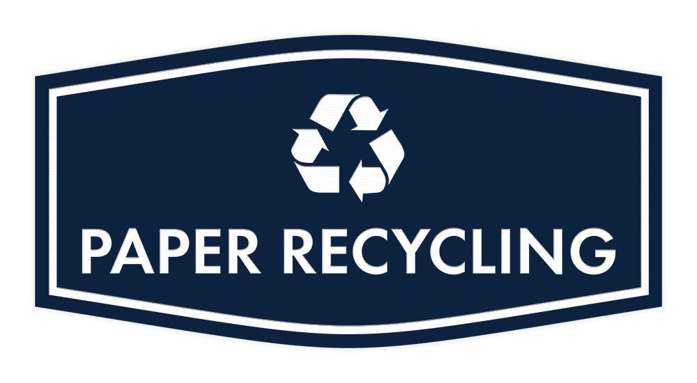 Fancy Paper Recycling Wall or Door Sign