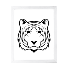Designs ByLITA Tiger Outlined version, Wall Print Animals Art | Family Presents | Bedroom | Stylish Kindergarten Decor