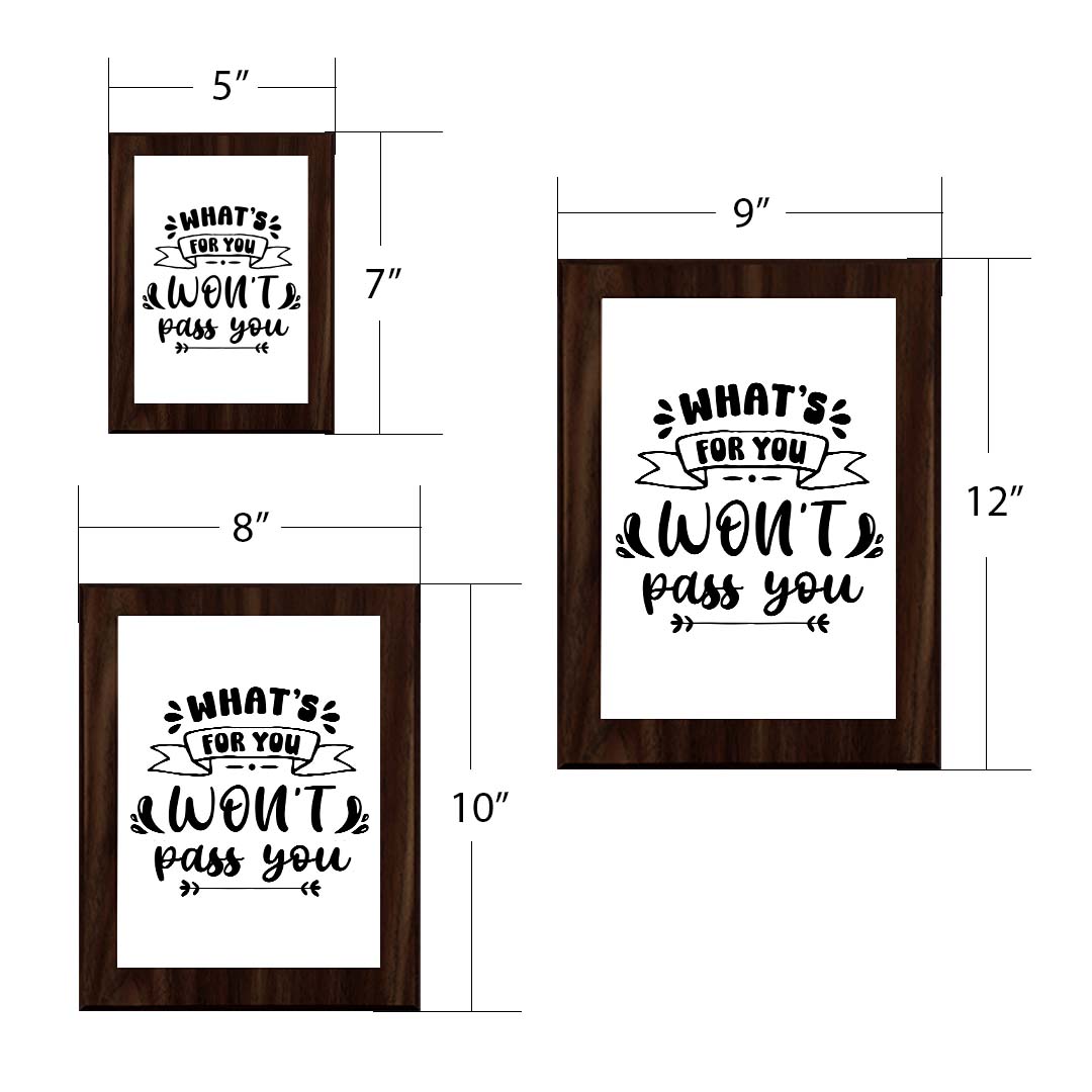 What's For You Won't Pass You Decorative Wall Plaque (Full Color) | Positive Affirmation Inspiration Décor