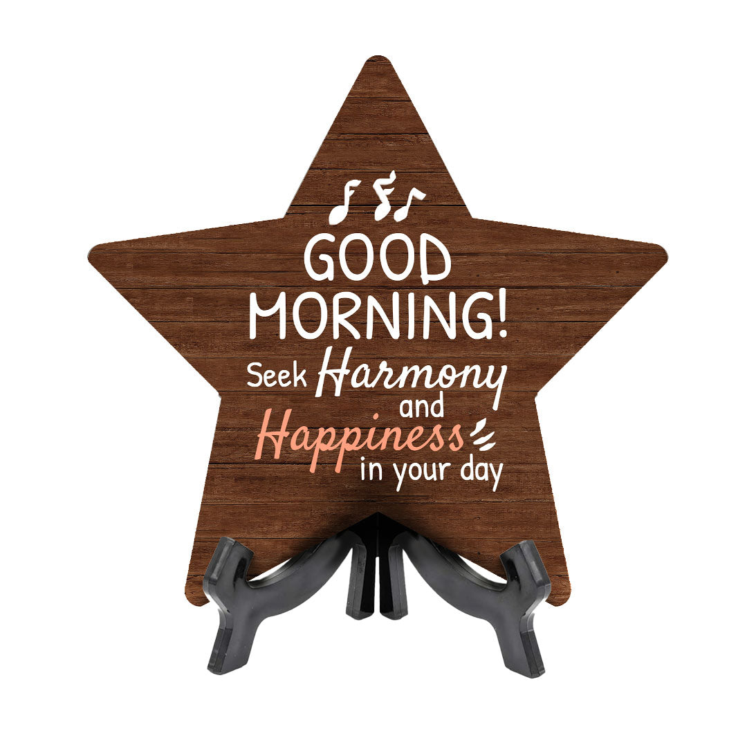 Good Morning Star Table Sign | Family and Faith Home Decor | Church And Home Table Signs
