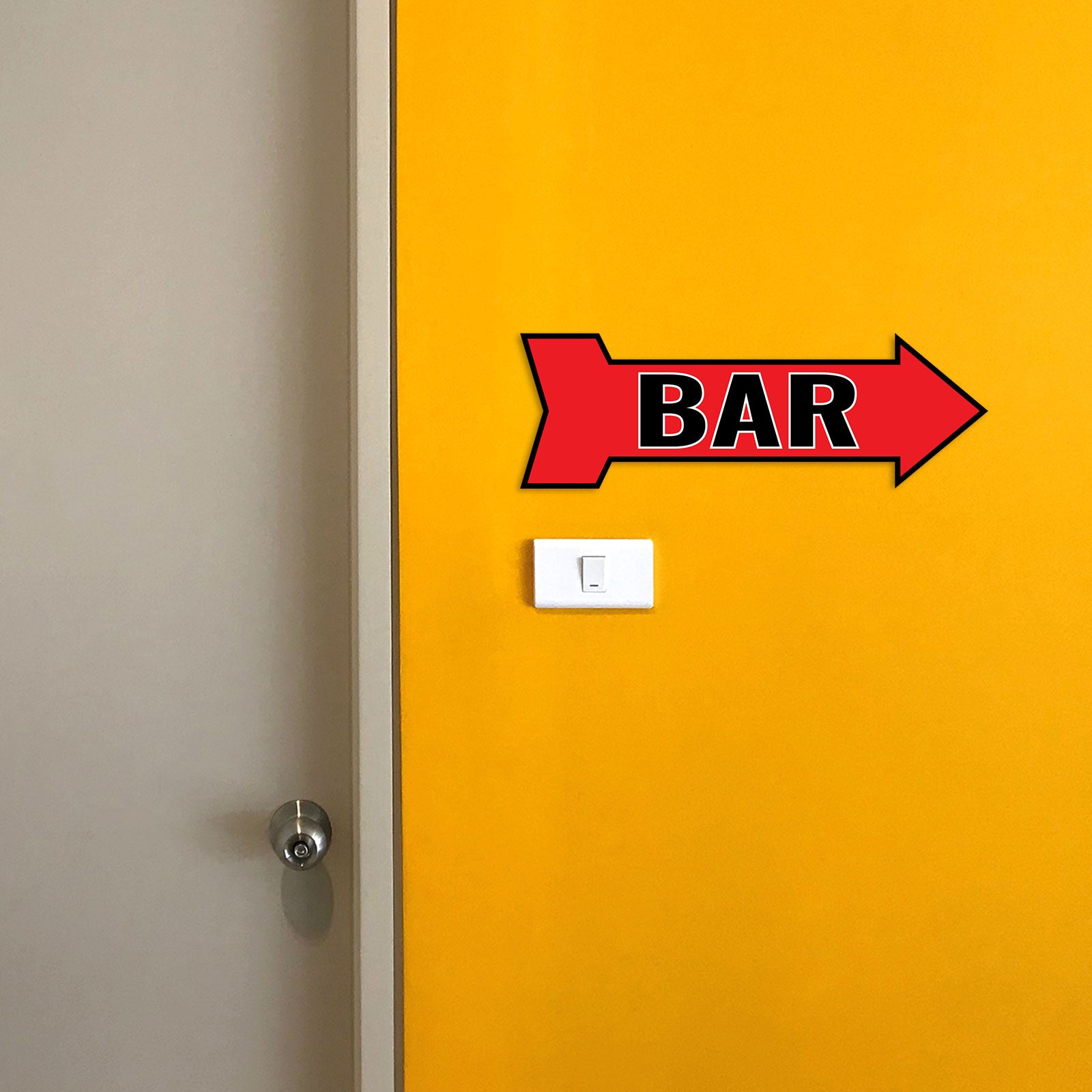 Arrow Shape Bar 12x4" Wall or Door Sign | Funny Home Decor | Shop Décor