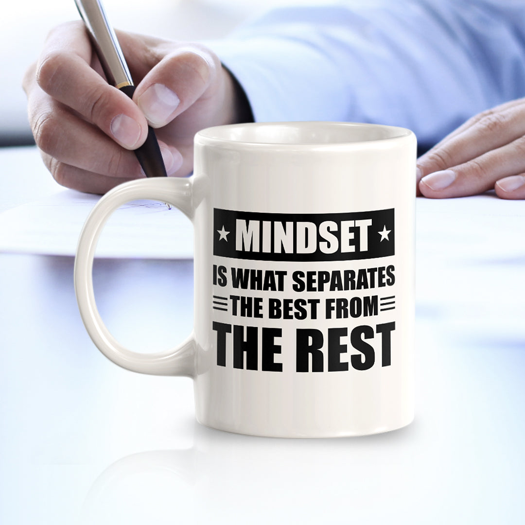 Mindset Is What Separates The Best From The Rest 11oz Plastic or Ceramic Mug | Motivational Phrases