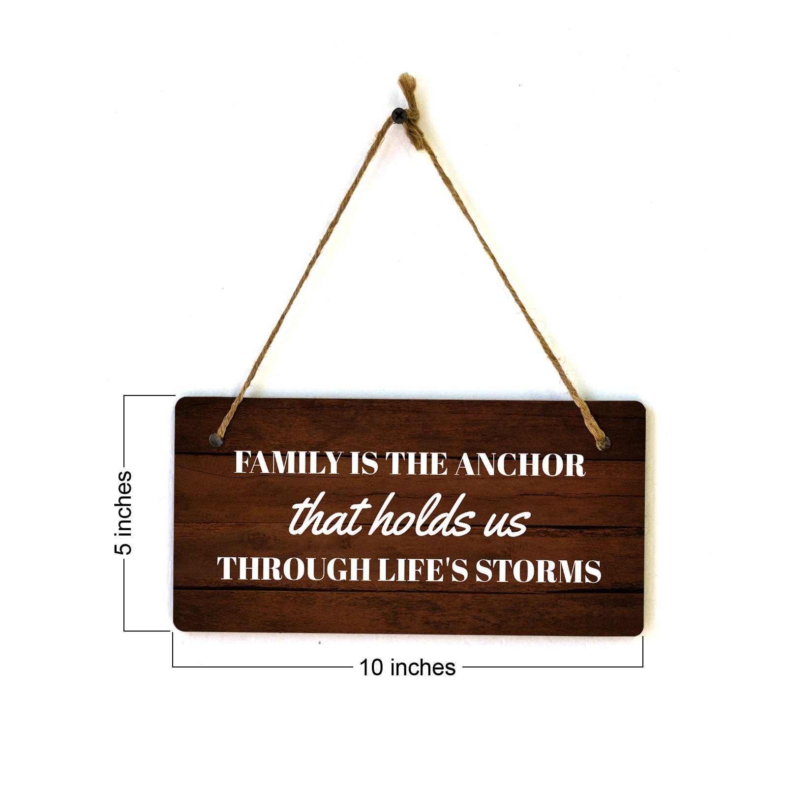 Family Is The Anchor That Holds Us Through Life's Storms 5x10 Hanging Plus Wall or Door Sign | Home Decor