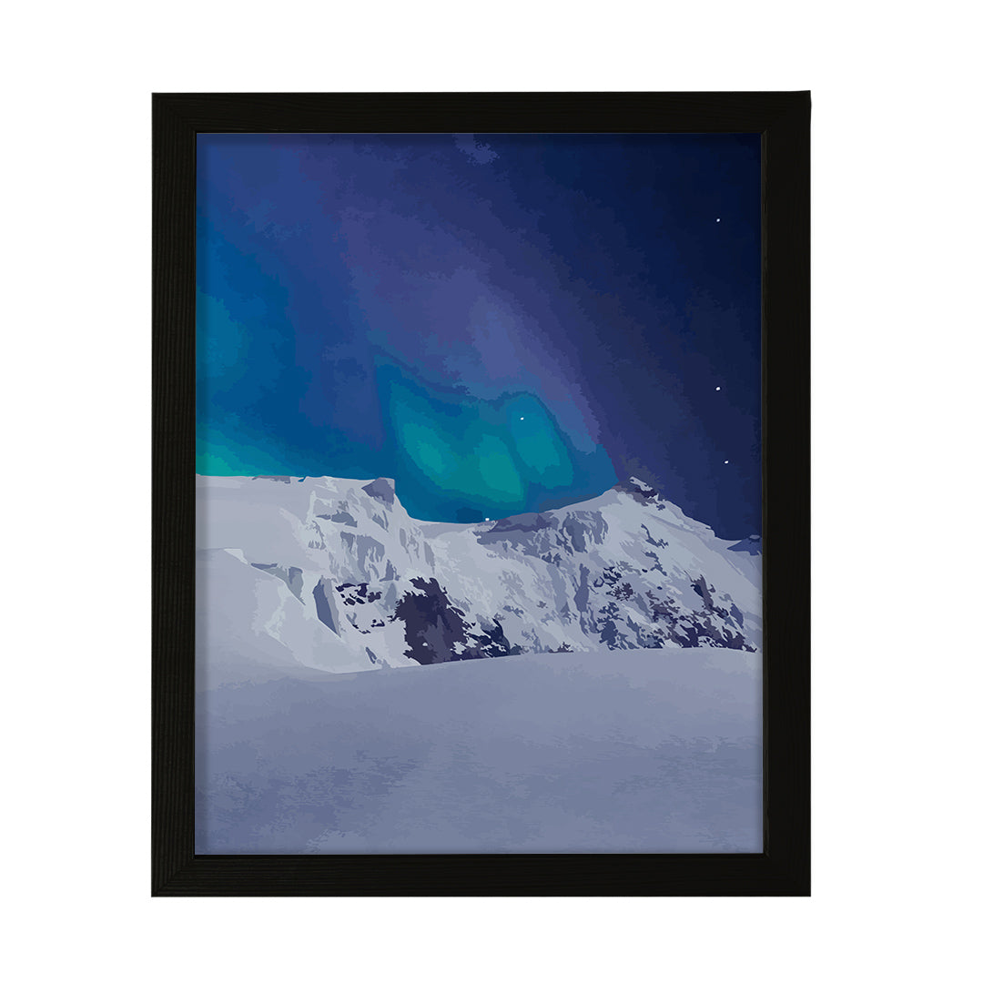 Designs ByLITA Frozen Wonder Polar Nightscape, Wall Print Art | Beautiful Flowers | Stylish Modern Decoration For The Home and Office
