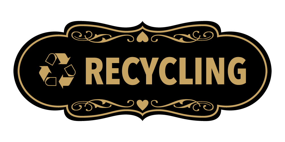 Signs ByLITA Designer Recycling Wall or Door Sign