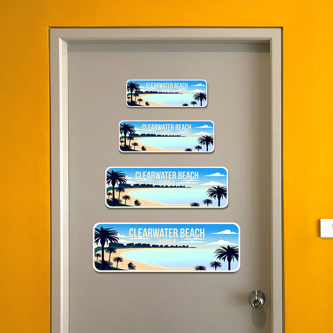 Standard Plus Clearwater Beach, Florida Wall or Door Sign | Famous US Beaches Souvenir