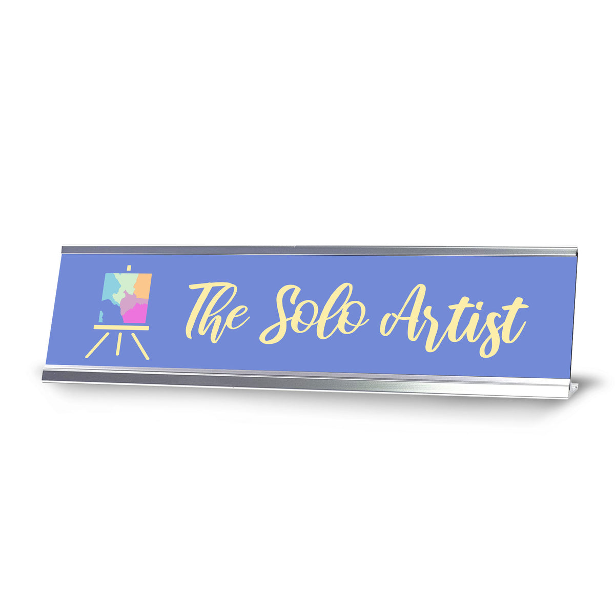 The Solo Artist, Silver Frame, Desk Sign (2x8)