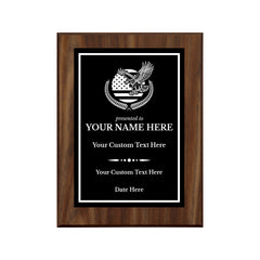 Thank You For Your Service Military and First Responders Customizable Award Plaque |Easel Mount Option | Patriotic Recognition of Achievement and Service Personalizable Plaques