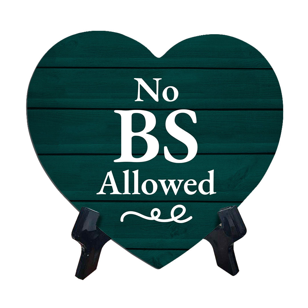 Home & Office Desk Decor Heart Table Sign with Acrylic Stand (6x5“)