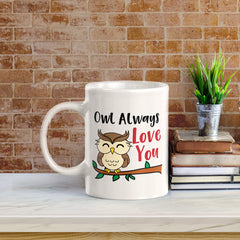 Owl Always Love You 11oz Plastic or Ceramic Mug | Cute and Funny Romantic Novelty Mugs