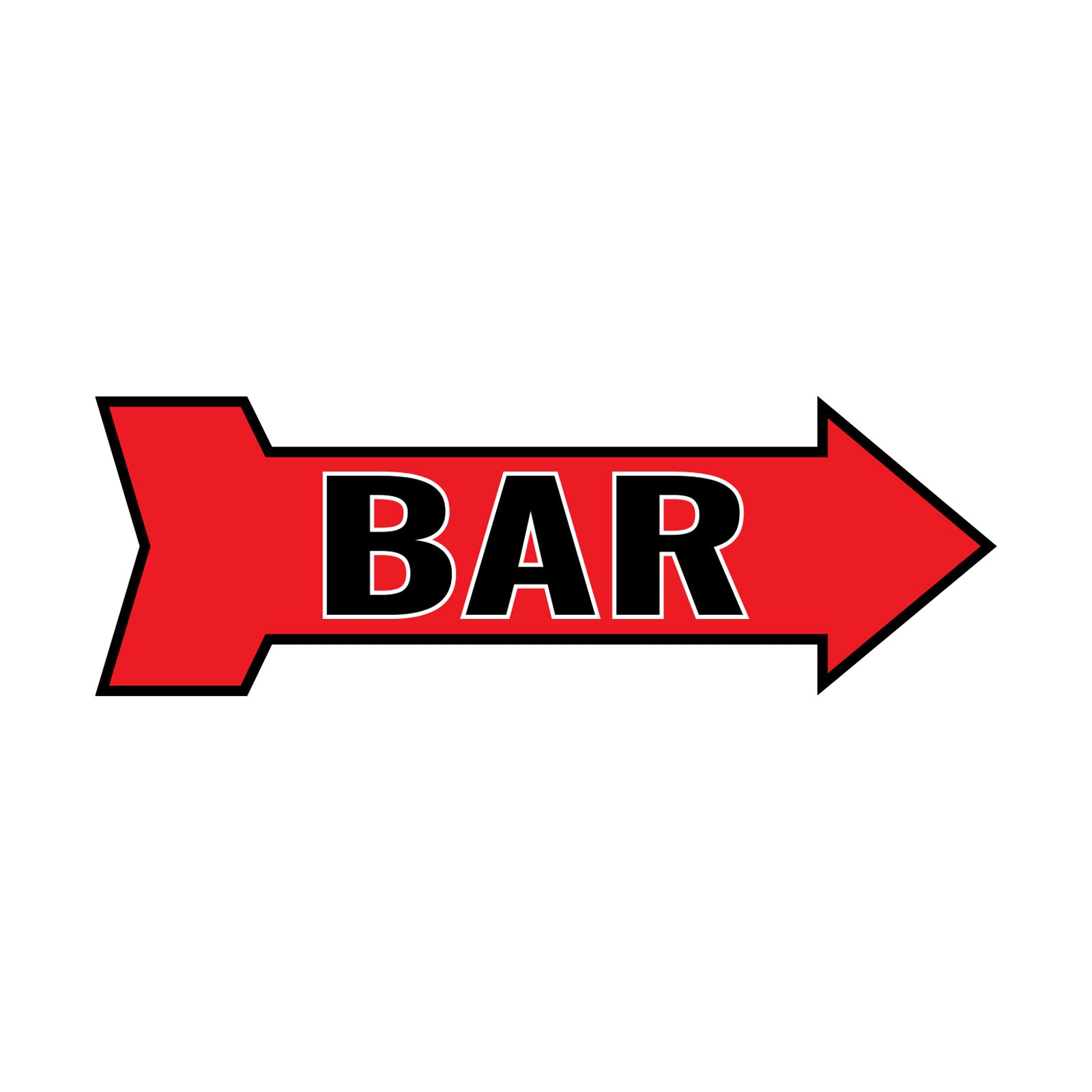 Arrow Shape Bar 12x4" Wall or Door Sign | Funny Home Decor | Shop Décor
