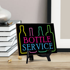 Signs ByLITA Bottle Service Table Sign with Acrylic Stand (6x8“)