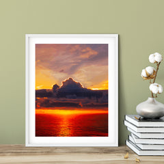 Designs ByLITA Heavenly Ocean Sunset, Wall Print Art | Old Masterpieces | Stylish Modern Decoration For The Home and Office