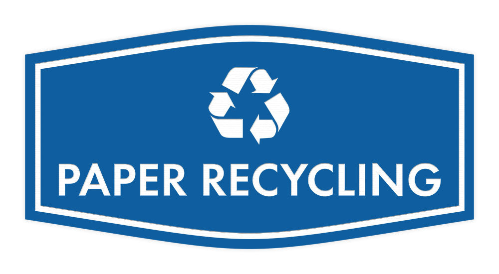 Fancy Paper Recycling Wall or Door Sign