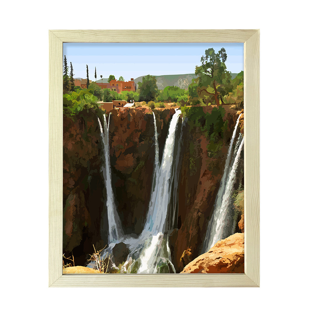 Designs ByLITA Tranquil Mediterranean Waterfall, Wall Print Art | Old Masterpieces | Stylish Modern Decoration For The Home and Office