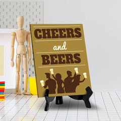 Signs ByLITA Cheers and Beers (Party Decoration), Table Sign with Acrylic Stand (6x8?)