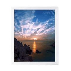 Designs ByLITA Clifftop Sunset Bliss, Wall Print Art | Old Masterpieces | Stylish Modern Decoration For The Home and Office