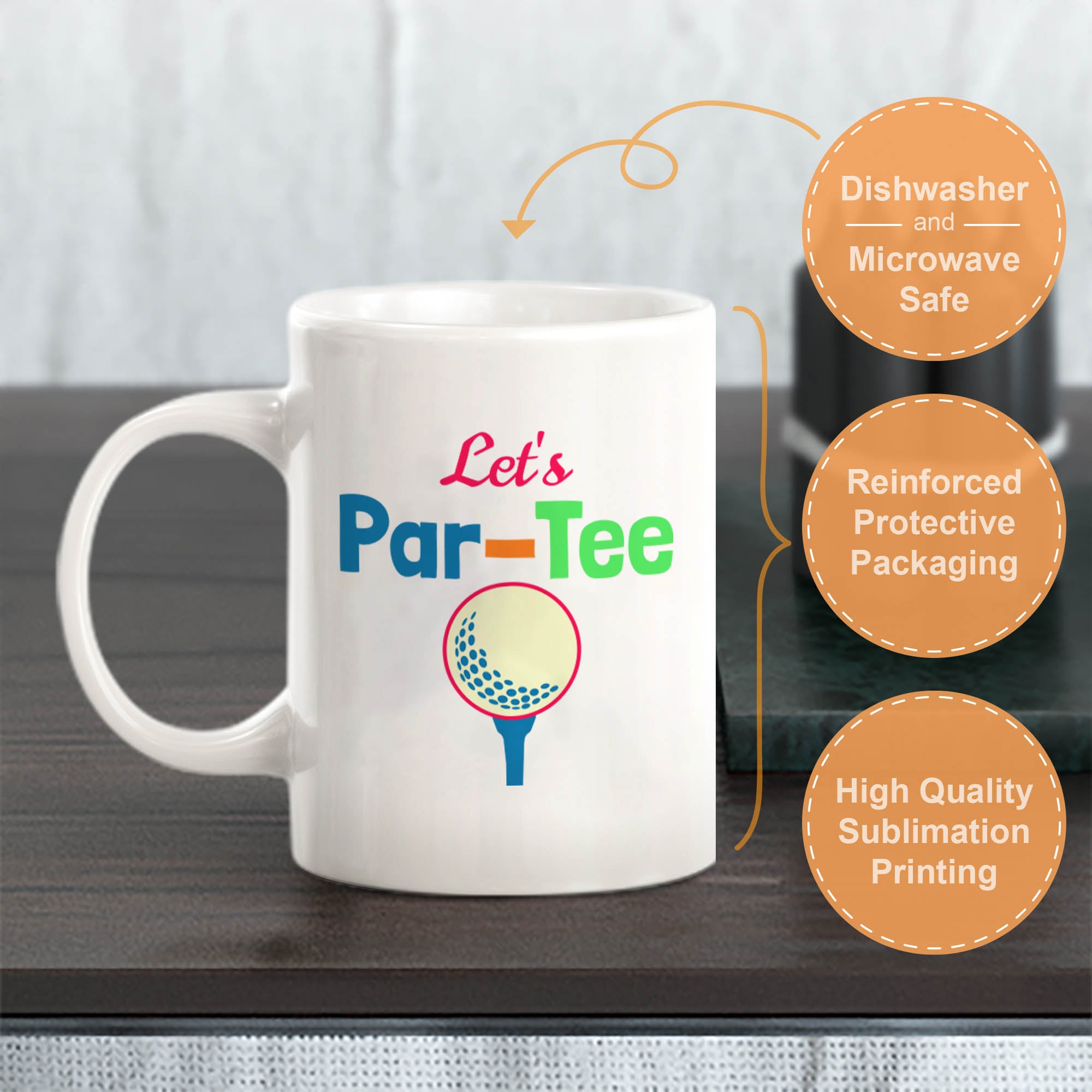 Signs ByLITA Let's Par-Tee 11oz Plastic/Ceramic Coffee Mug