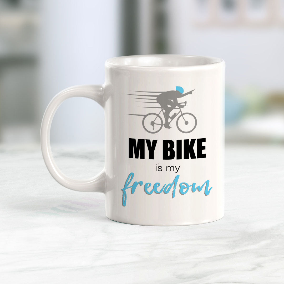 My Bike Is My Freedom, Cyclist Coffee Mug