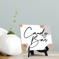 Signs ByLITA Candy Bar Wedding Decoration Table Sign with Acrylic Stand (6x8“)