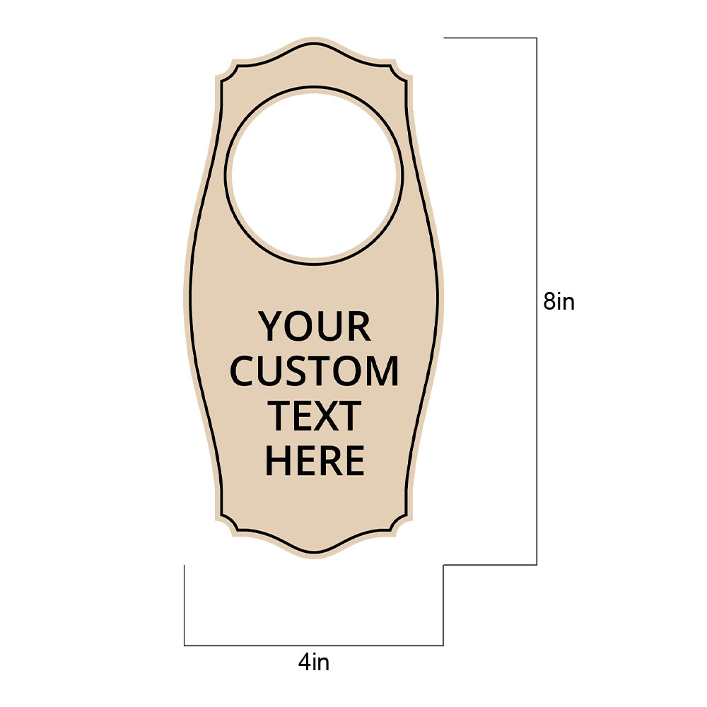 Custom Full Color With Your Logo Door Hangers (4 x 8") | Personalized Door Handle Signs for Homes and Businesses | Create Your Own Message