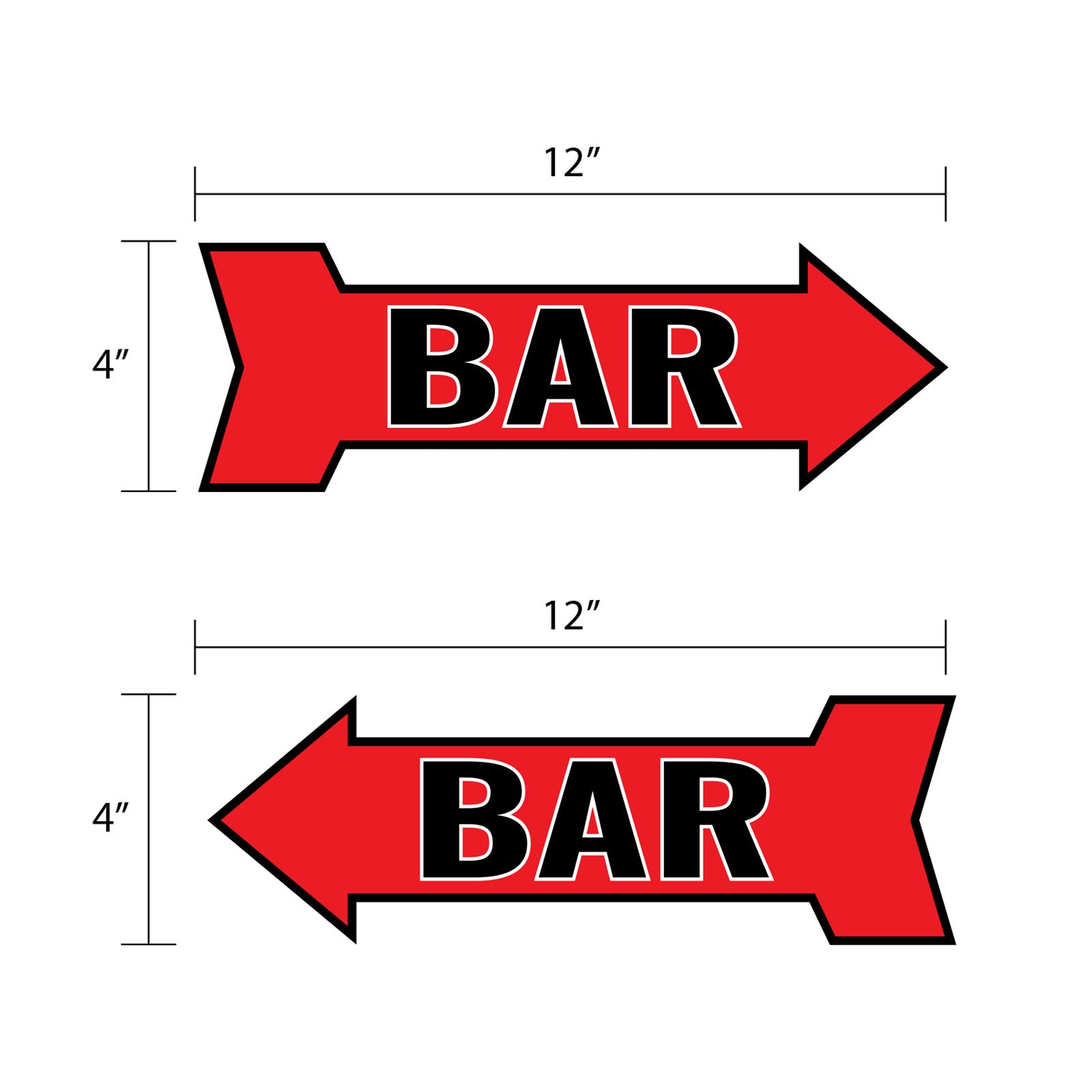 Arrow Shape Bar 12x4" Wall or Door Sign | Funny Home Decor | Shop Décor