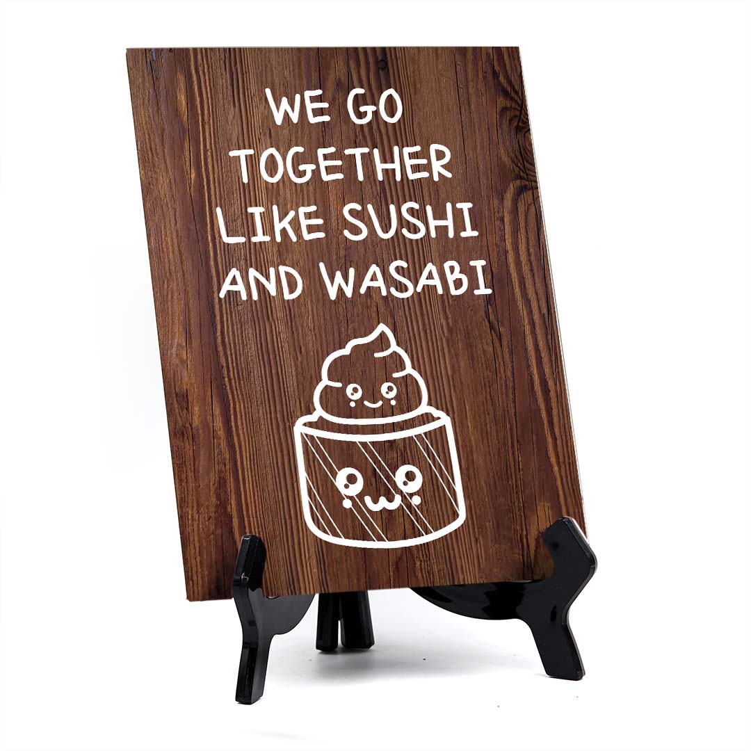 Decoration For Sushi Lovers Table Sign with Acrylic Stand (6x8“)