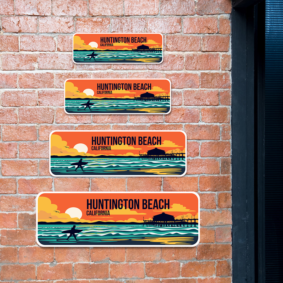 Standard Plus Huntington Beach, California Wall or Door Sign | Famous US Beaches Souvenir