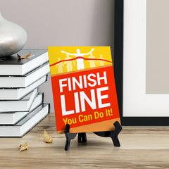 Signs ByLITA Finish Line: You Can Do It! Table Sign with Acrylic Stand (6x8“)