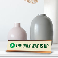 Signs ByLITA The Only Way is Up, Rose Gold Frame Desk Sign (2x8")