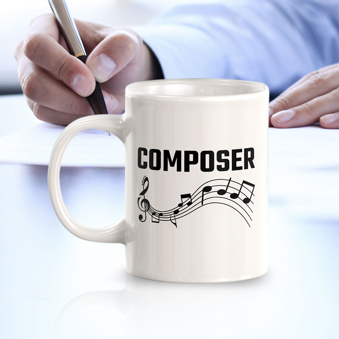 Composer 11oz Plastic or Ceramic Mug | Novelty Cup for Musicians