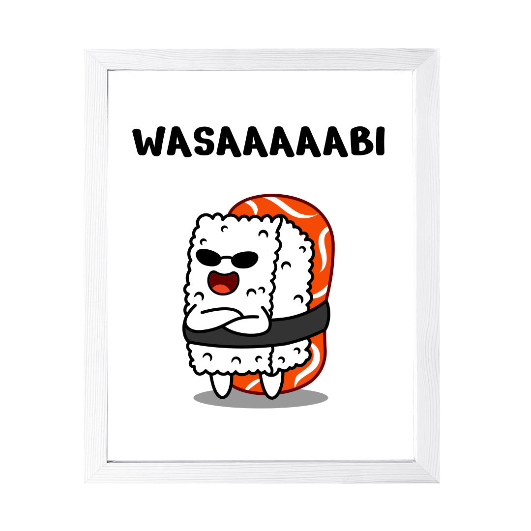 Designs ByLITA Wasaaaaabi, Framed Print Inspirational Wall Art | Decoration For Sushi Lovers