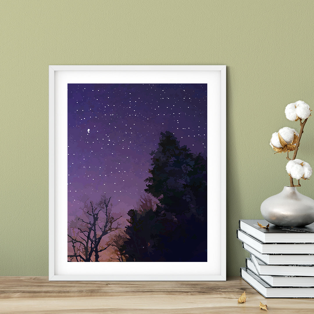 Designs ByLITA Night Time Wonders, Wall Print Art | Beautiful Flowers | Stylish Modern Decoration For The Home and Office