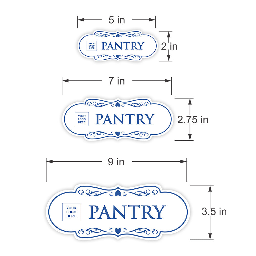 Designer Plus | Pantry Wall or Door Sign | Customizable with Your Company Logo | Durable & Easy to Install