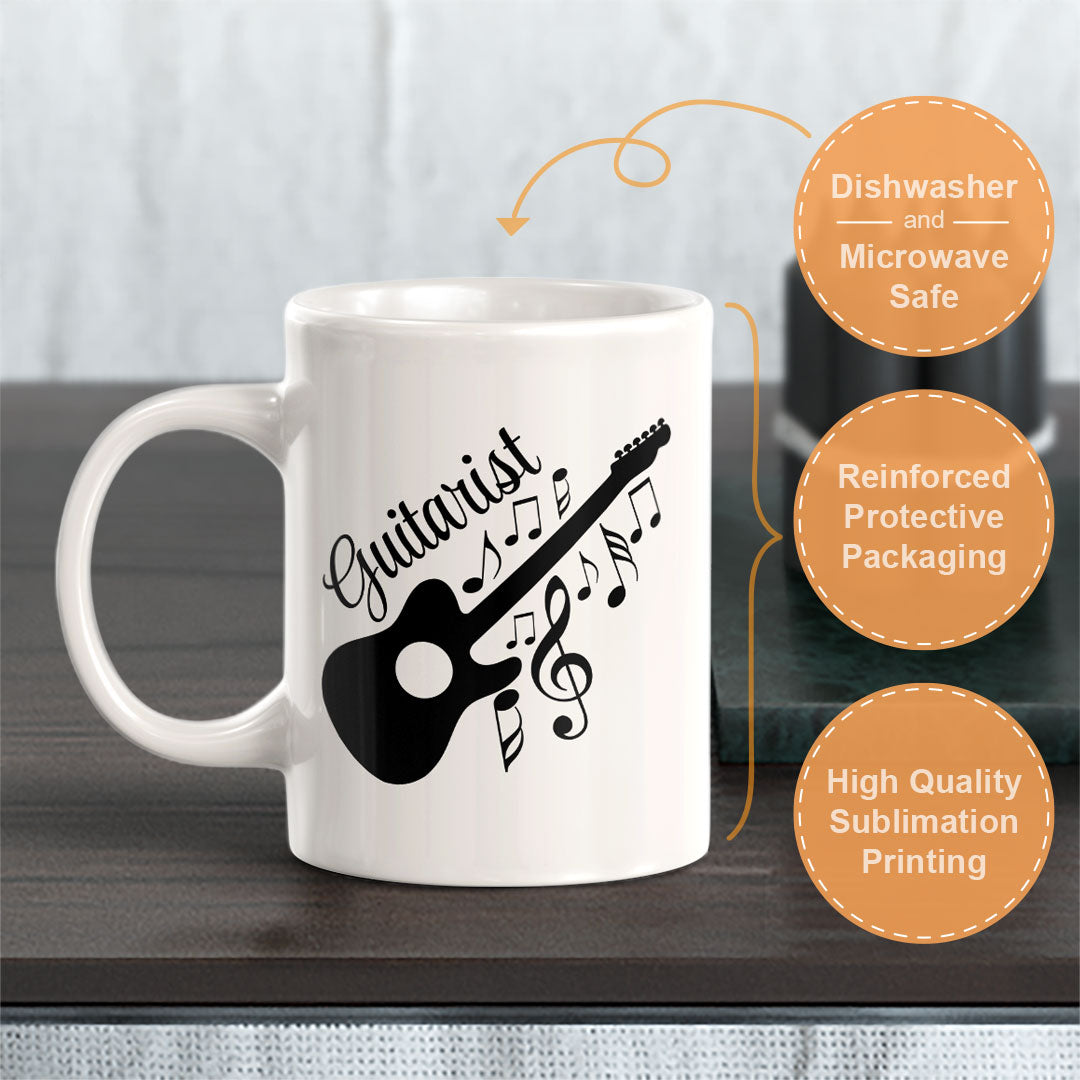 Guitarist 11oz Plastic or Ceramic Mug | Novelty Cup for Musicians