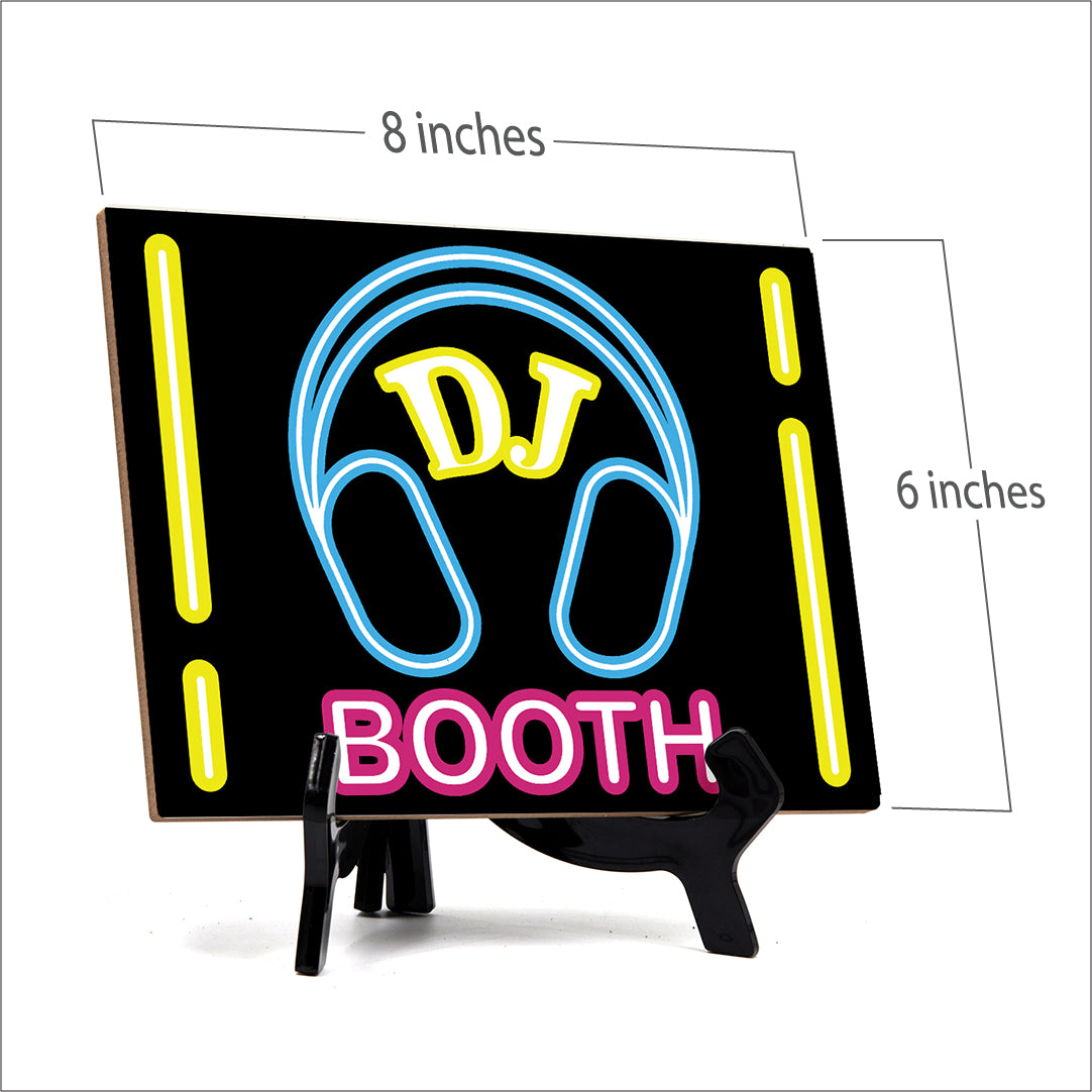 Signs ByLITA DJ BOOTH Table Sign with Acrylic Stand (6x8“)