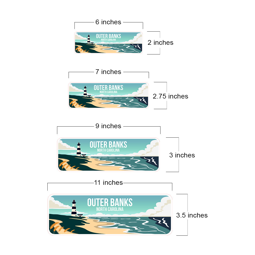 Standard Plus Outer Banks, North Carolina Wall or Door Sign | Famous US Beaches Souvenir